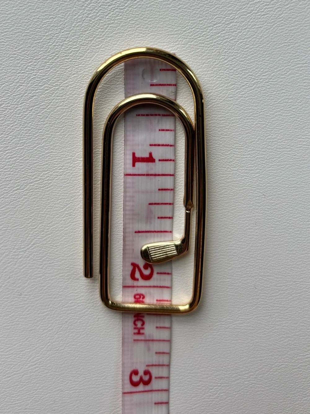 Gold Tone Oversized Paperclip Money Clip – golf club– Vintage